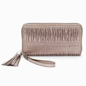 Stella & Dot Gathered Continental Wallet - Rose Gold - NEW